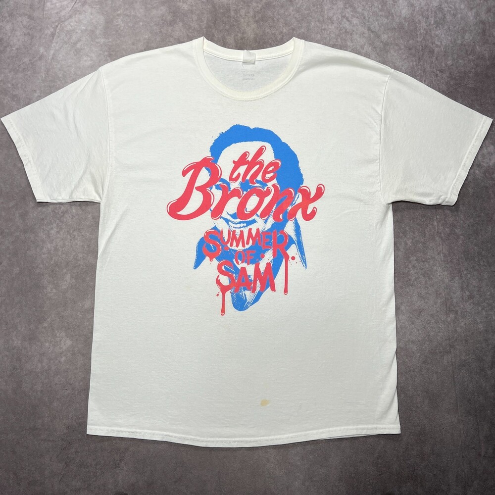 The Bronx T-Shirt Mens XL White Hardcore Punk Summer of Sam Paper Thin Tee Retro